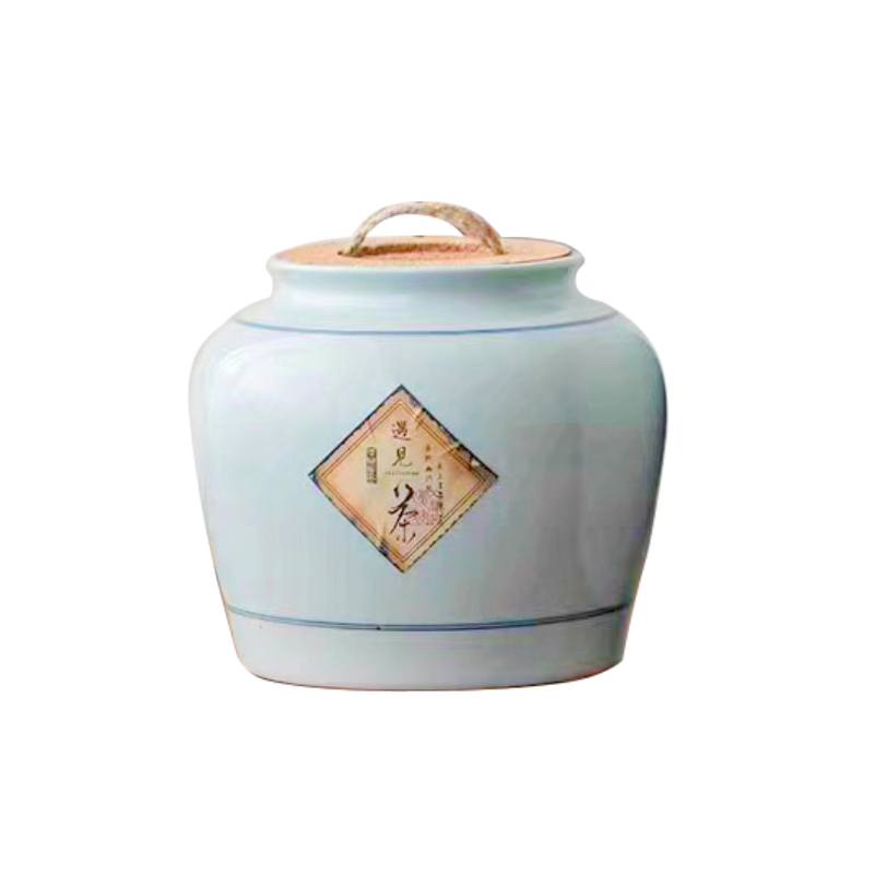 JingLan puer tea caddy fixings ceramic household storage tanks to receive storage tank seal tank of high - grade tea storehouse