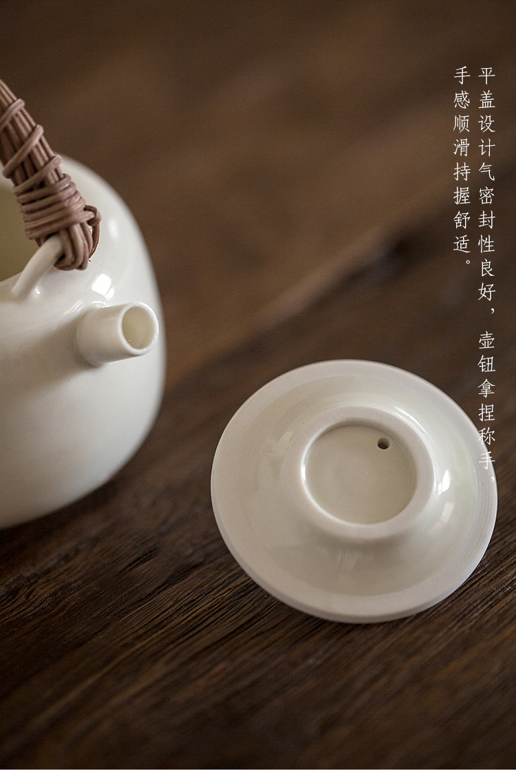 JingLan Japanese checking ceramic teapot kettle to heat the cane girder pot of kung fu tea set home outfit