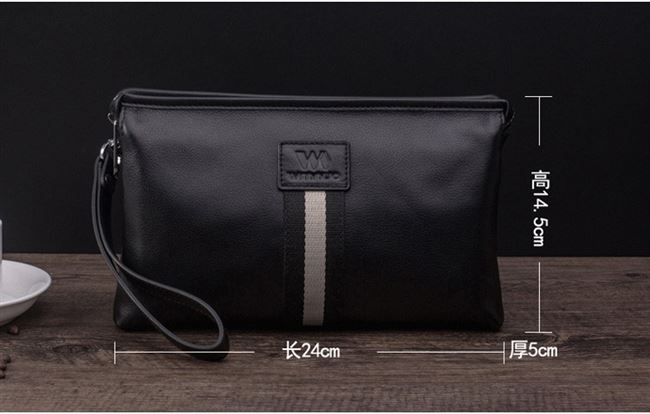 Túi xách chính hãng 2019 mới hợp thời trang nam clutch nam kinh doanh bình thường da mềm clutch da cặp - Túi của con người