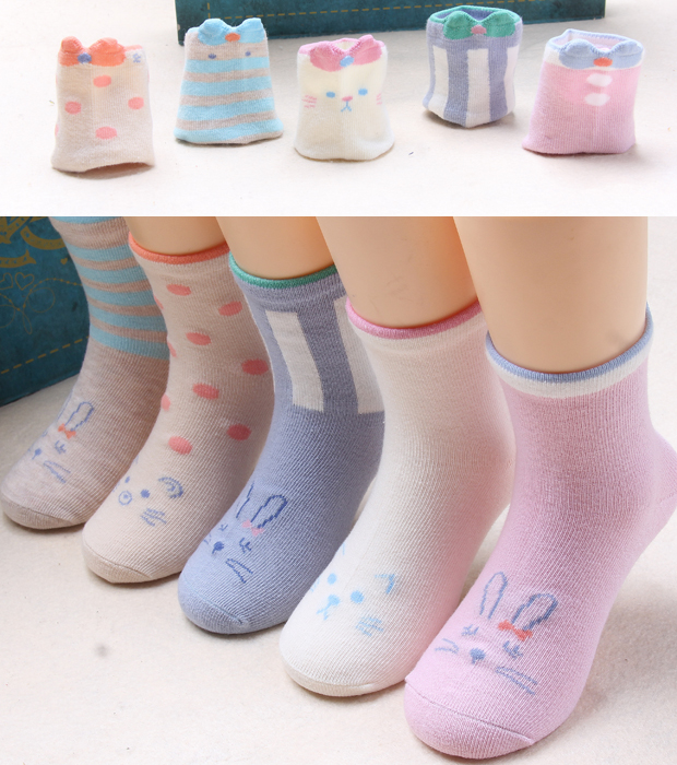 Trẻ em gái 3-5-7-9-11 tuổi Trẻ lớn khử mùi Cô gái vớ trẻ em vớ cotton mùa thu và mùa đông dày tất trẻ em cao cổ