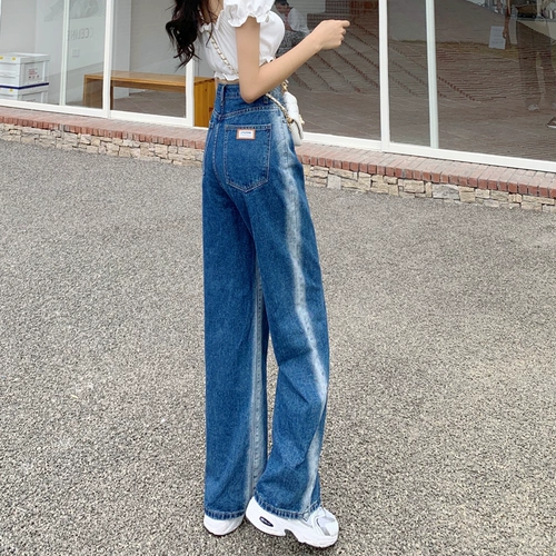 Дизайнерские джинсы, летние осенние штаны, тренд сезона, 2021 года, европейский стиль, свободный прямой крой