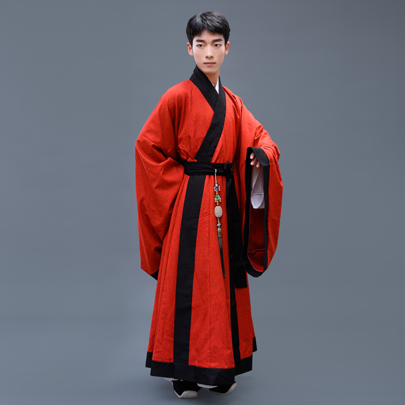 Huai Gu Han clothes men's straight robes restored gowns China Wind ethnic wind traditional Han clothes