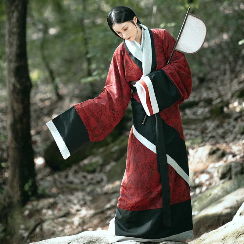 Huai Gu Han Clothing East Hedge custom double-wound robe, long version of spring and summer women's section Qin and Han traditional gown non-ancient dress