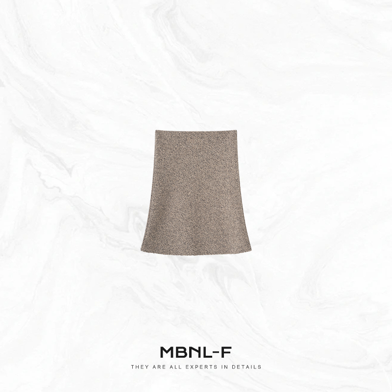 Clearance Sale "Painted Yarn Skirt" 100% Wool Custom-Woven and Custom-Dyed Old Money Style Skirt Qin Lei Xm-Xqz2542