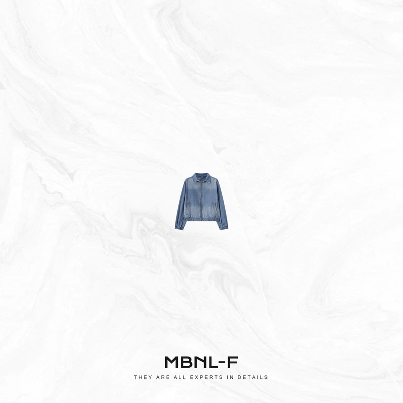 Mbnl-F "Pink Label Denim" Lapel Retro-Style Denim Jacket for Women Qin Lei Jn-Wt609