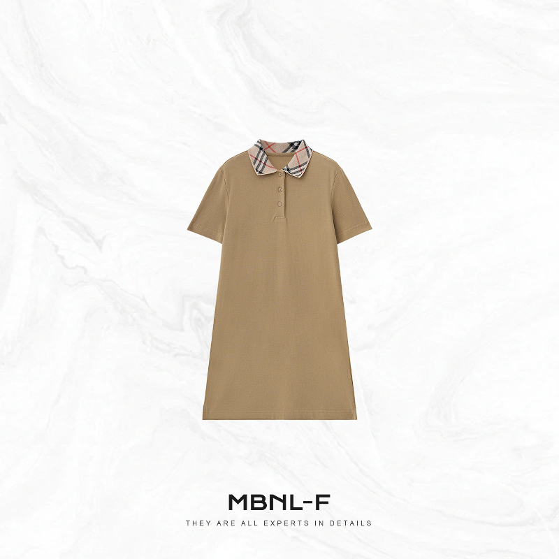Mbnl-F "Barbo Polo Skirt" 100% Imported Cotton Custom-Woven Short-Sleeved Dress Qin Lei Xm-Xqz3638