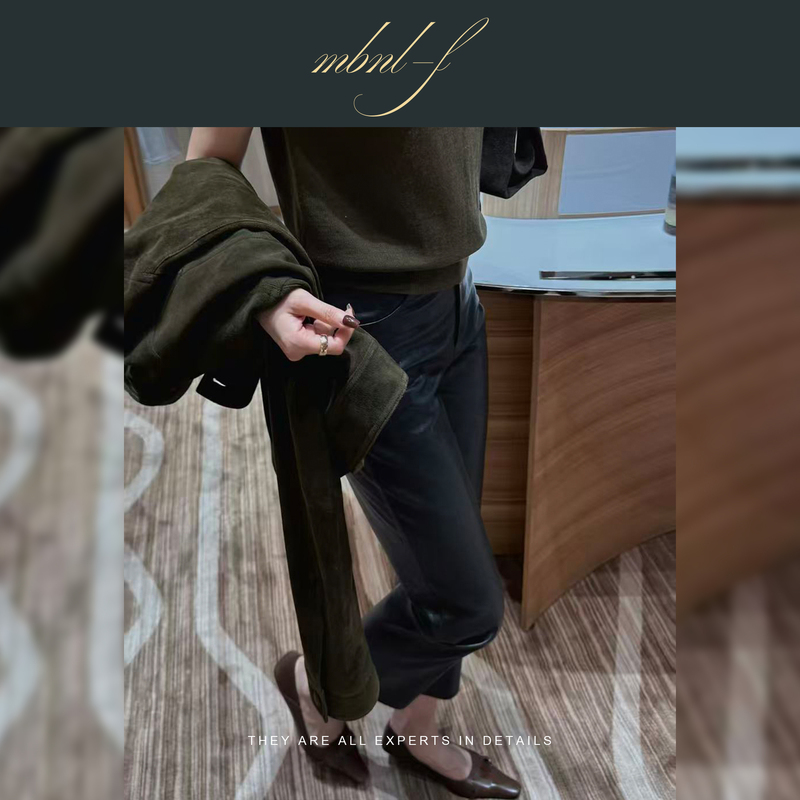 Mbnl-F Qin Lei Women's Clothing "Minimalist Gold" Slim-Fit Textured Leather Pants Xy-6Kz2059 Mbnl-F Qin Lei Women's Clothing "Minimalist Gold" Slim-Fit Textured Leather Pants Xy-6Kz2059