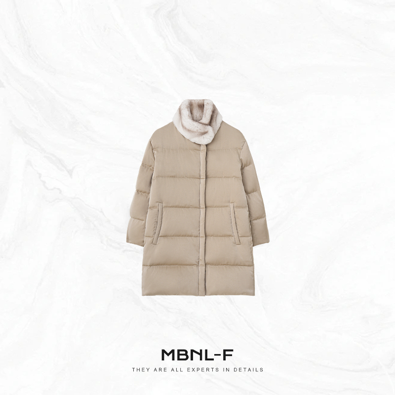Clearance Sale: "Champagne Goose Down" Imported Yarn Woven with Rex Rabbit Fur Collar Goose down Jacket Qin Lei Xm-Xyr3742 Clearance Sale: "Champagne Goose Down" Imported Yarn Woven with Rex Rabbit Fur Collar Goose down Jacket Qin Lei Xm-Xyr3742
