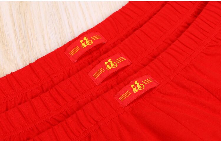 Đặc biệt hàng ngày 100% cotton đồ lót nam nam đỏ đỏ năm sinh may mắn tóm tắt bông may mắn tuổi trẻ quần lót su nam
