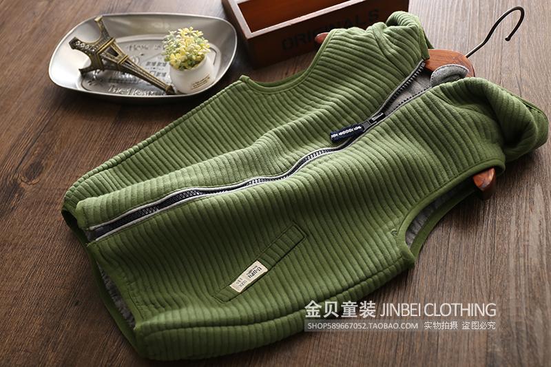 Trẻ em mặc vest cotton hai mặt cho bé trai và bé gái 2018 mùa thu mới cho bé lớn đôi vest màu rắn hoang dã quần áo trẻ sơ sinh cao cấp