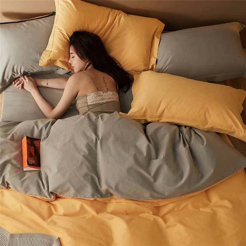 Xinjiang long-staple cotton four-piece quilt cover brushed cotton cotton warm sheet bed Kasa Chunqiu naked bed supplies