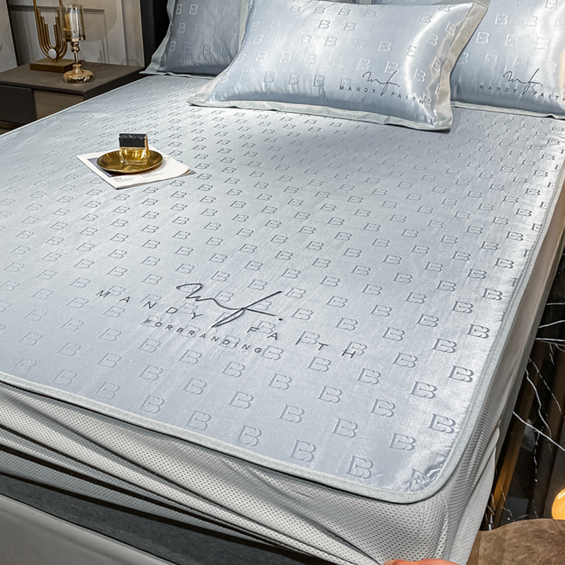 Ice Silk Cool Mat Summer Home Three Sets Air Conditioning Cool Mat Submachine Washable Water Washout Folding Single Double Bed Ogasawara Full Bag