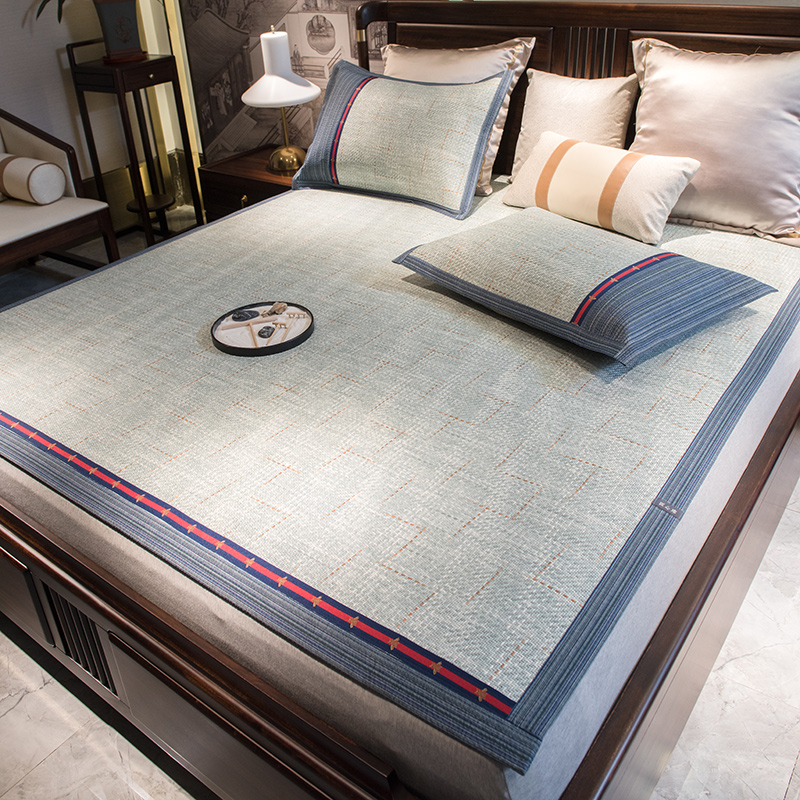 Home Natural Rattan Mat mat kit Folding Summer Ice Silk Air Conditioning Cool Mat table Bifacial double-use rattan Mat Bamboo Mat