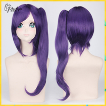 Drifting home COSPLAY wig purple Silver Soul theater to help Temple Gate animation cos wig