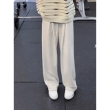 Демисезонные штаны, джинсы с начесом, свободный прямой крой