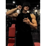 Белый спортивный приталенный жилет для спортзала, футболка без рукавов, в американском стиле