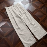 Абрикосовые летние легкие и тонкие шелковые штаны для отдыха, свободный крой