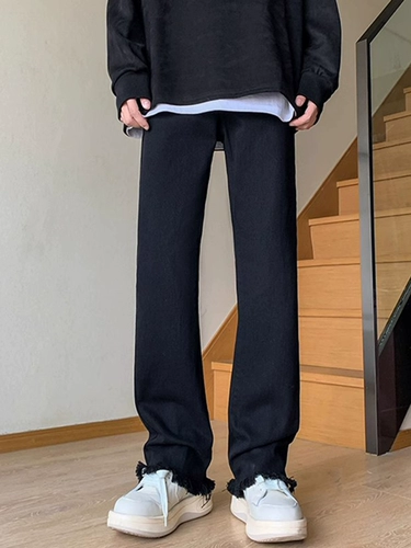 Демисезонные джинсы, атмосферные штаны, мегафон, США, осенние, облегающий крой