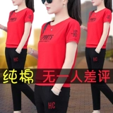 Хлопковый летний спортивный костюм, комплект, большой размер, 2020 года