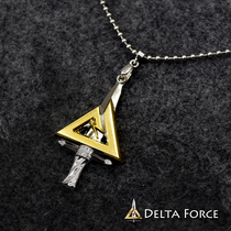 Military fan jewelry tough guy Mens Delta Special Forces logo Mens Military fan necklace