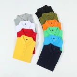 Футболка polo для работы, шелковая рубашка, делается под заказ, с печатью вашего логотипа, короткий рукав