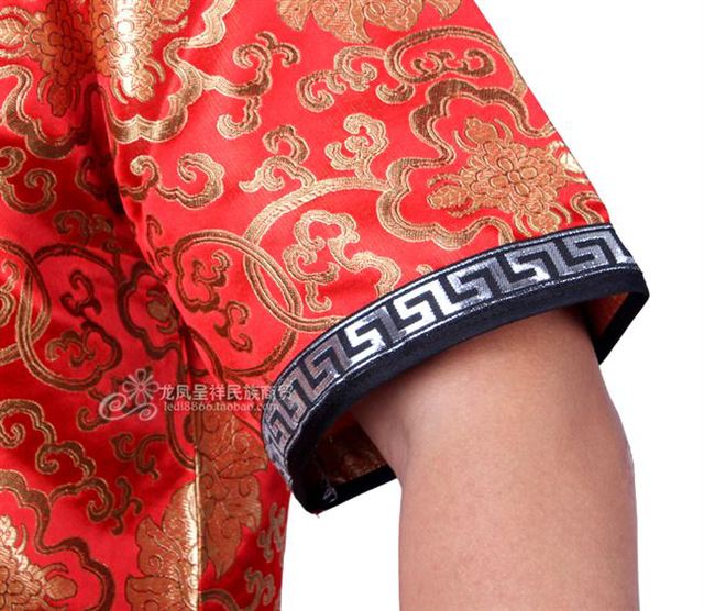 Trang phục nam Mông Cổ Một nửa tay áo Mông Cổ Trang phục dân tộc Áo choàng Mông shop ban do dan toc