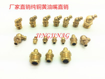Manufacturer direct selling pure copper butter mouth butter nozzle oil gun head straight butter M6 M6 M8 M8 M10 M12 M16 M16