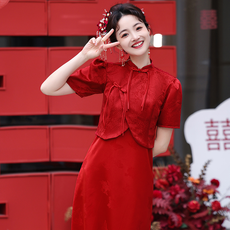 Engagement Dress for Women 2026 New Style Petite Maternity Toast Dress Bride's Casual Dress for the Day Plus Size Fat mm Summer