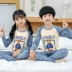 Beibeiyi Bộ Đồ Ngủ Bé Trai Và Bé Gái Bộ Cotton Nguyên Chất Trẻ Em Bộ Đồ Lót Cotton Xuân Thu Trẻ Em Hộ Gia Đình Quần Áo Phù hợp với trẻ em