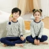 Beibeiyi Bộ Đồ Ngủ Bé Trai Và Bé Gái Bộ Cotton Nguyên Chất Trẻ Em Bộ Đồ Lót Cotton Xuân Thu Trẻ Em Hộ Gia Đình Quần Áo Phù hợp với trẻ em