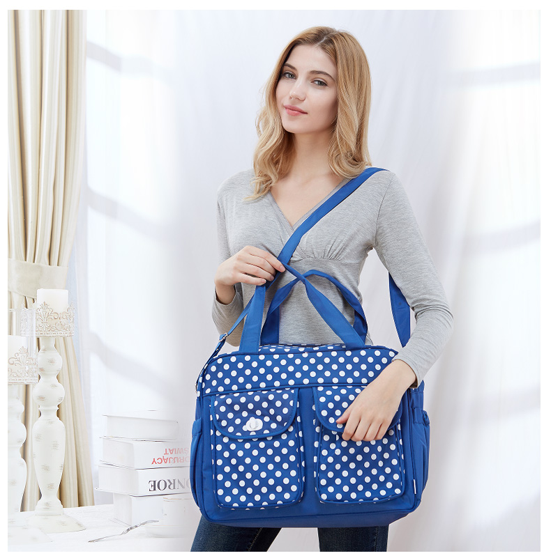 Beibei Yi Mummy túi công suất lớn túi mẹ chéo chéo đa chức năng nhẹ mẹ và bé Túi xác ướp 161Y034 túi xách mẹ và bé