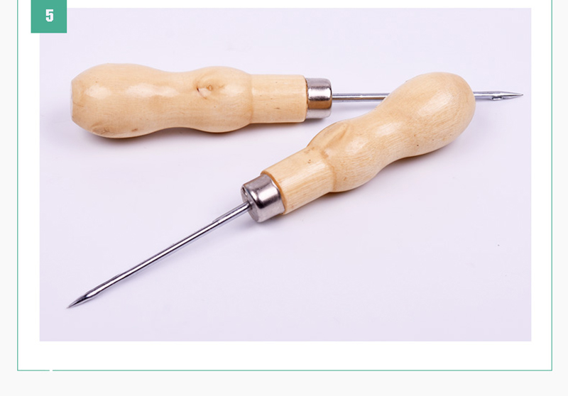 Na Xiedi giày kim sửa chữa khoan lỗ trên móc kim giày cobbler dùi dùi một ngàn thông qua một công cụ pick da - Công cụ & vật liệu may DIY thước đo laser mini