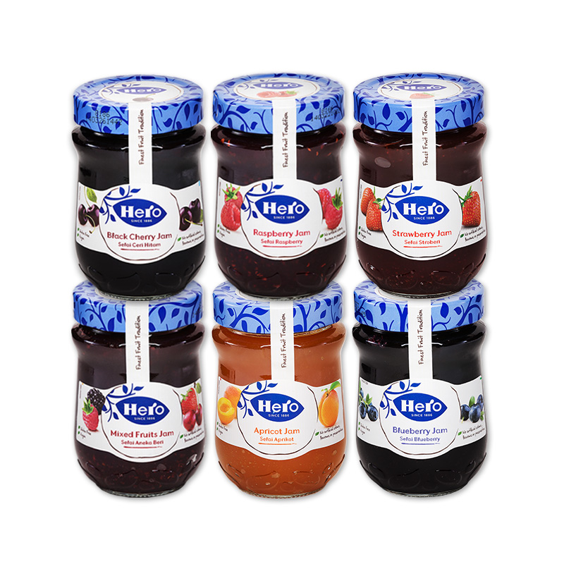 Imported HERO hero forest jam 340g blueberry strawberry raspberry cherry forest fruit jam bread spread