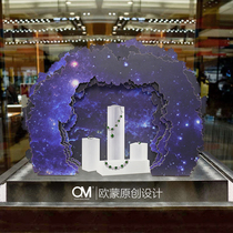 OM original starry sky theme jewelry store gold shop window decoration props winter jewelry display table layout ornaments