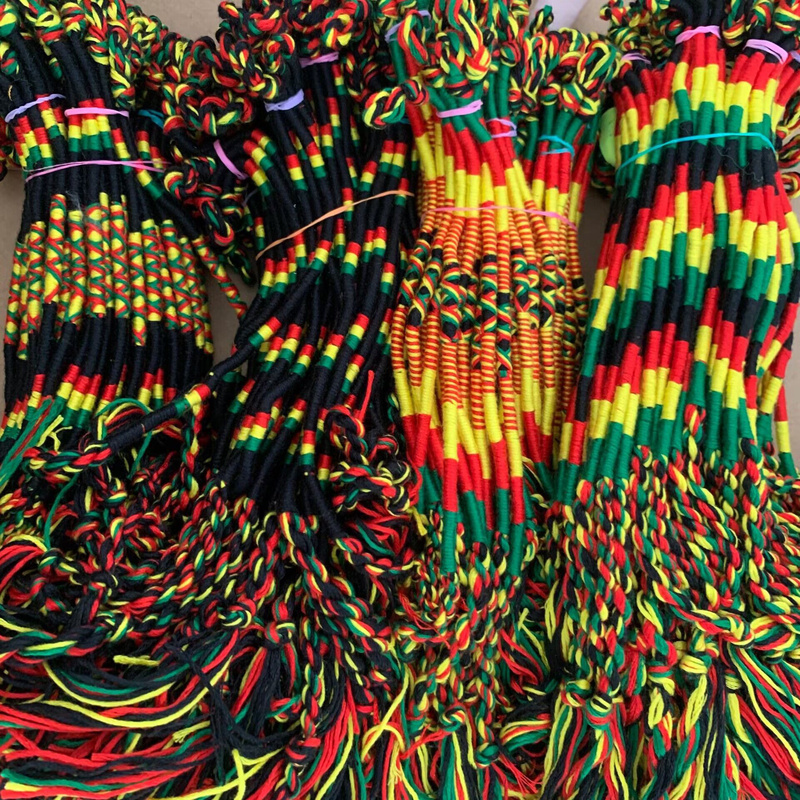 Spot Exotic Red, Yellow and Green Magk Teeth Buy Plus Braided Bracelets African Ethnic Style Braided Bracelets Hand-Woven