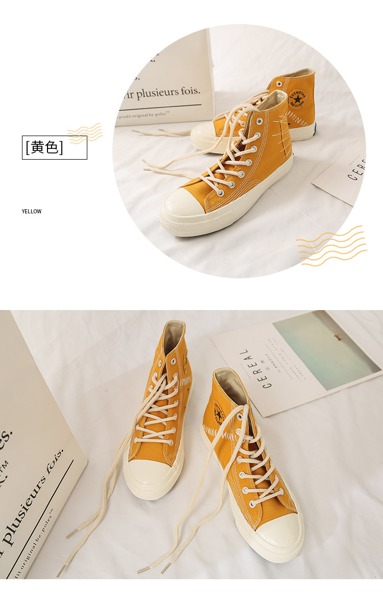 Giày vải mới 2018 nữ cao giúp sinh viên Hàn Quốc phong cách Harajuku ulzzang giày trắng hoang dã giày đế bằng giày bitis nữ