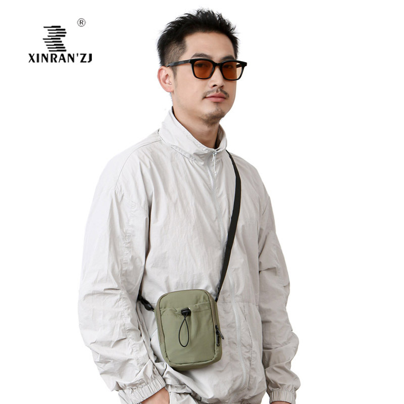 Ultra-Light Men's Casual Crossbody Small Bag for Commuting and Travel, Portable Phone Bag with Extended Crossbody Strap, Vertical Style Men's Bag