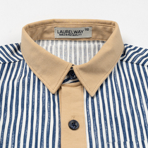 Children Long Sleeve Shirt Boy Clothing Boy 2020 Spring Clothing Great Boy New Stripe Print Vintage Collage