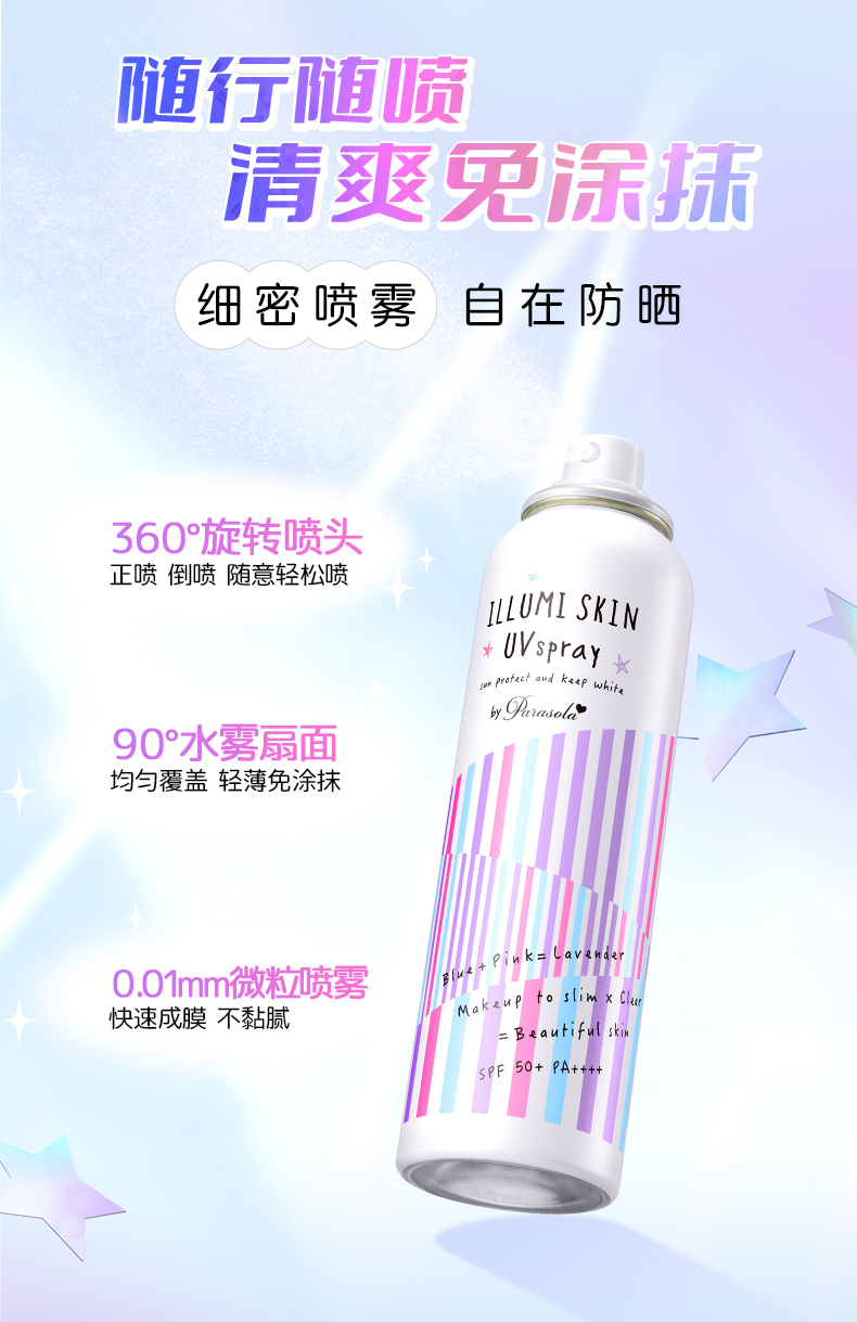 日本进口 naris 高倍防晒喷雾 125ml*2瓶 SPF50+ 图6