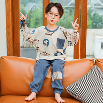 Childrens pajamas boys summer boybabys home clothes spring and autumn pure cotton long sleeves in childhood suit