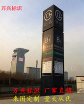 Customized outdoor stainless steel large spiritual fortress guide indication vertical guide stand index advertising banner