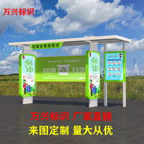 Outdoor garbage sorting kiosk Stainless steel garbage collection kiosk Community garbage room custom garbage sorting house collection kiosk