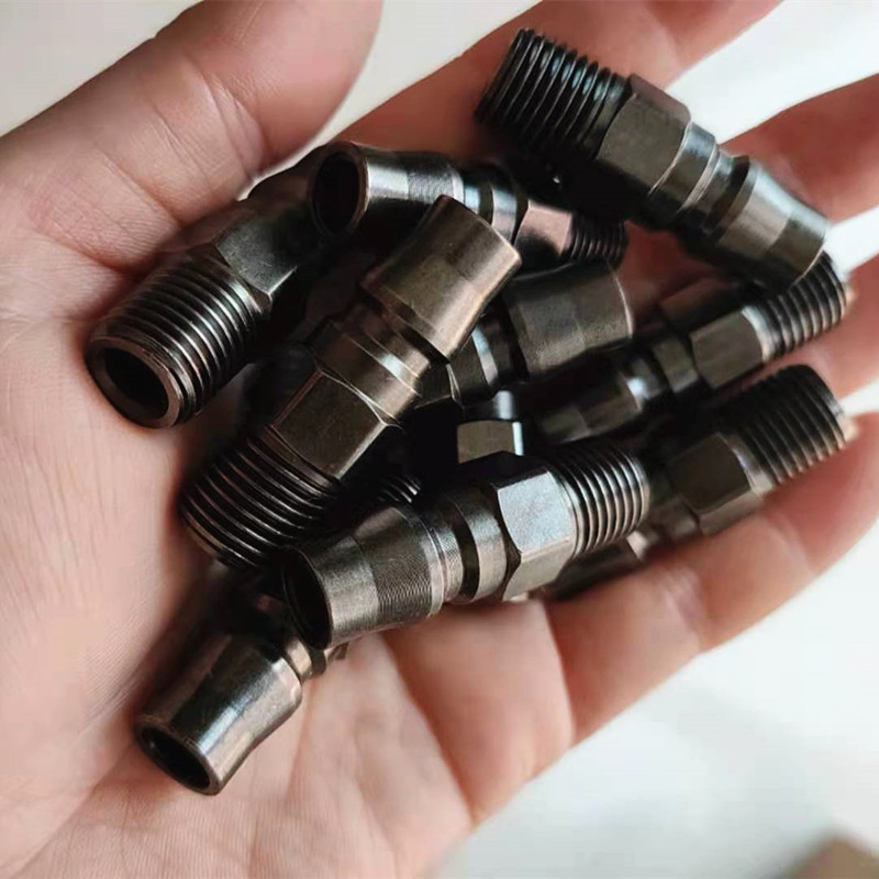 20PM trachea joint 2 outside thread straight nail gun pneumatic screwdriver small pneumatic wrench joint 1 4 black steel anti-grinding self-lock