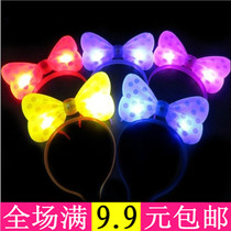 Concert glowing headgear glowing horns glowing antlers bow Crown hoop luminous hair accessories childrens toys