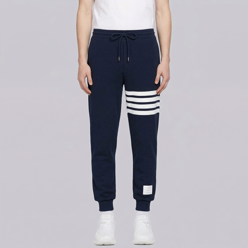 Suitable for Tb Pure Cotton Knit Pants, Spring and Summer Thin Jogger Pants for Men and Women, Casual Versatile Simple Sports Sweatpants