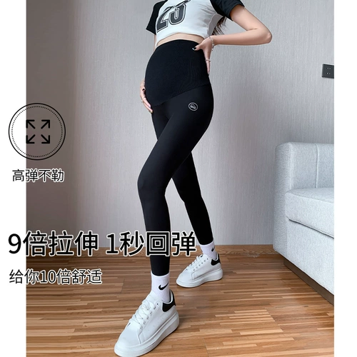 Леггинсы для беременных, летние тонкие штаны, акула для йоги, летняя одежда, большой размер