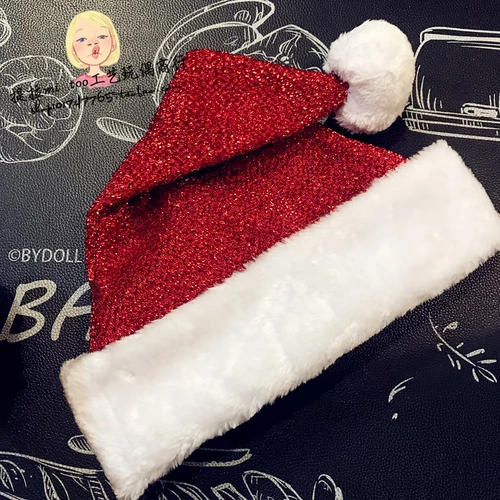 Рождественская красная бархатная шапка для детей и взрослых, увеличенная толщина, семейный стиль