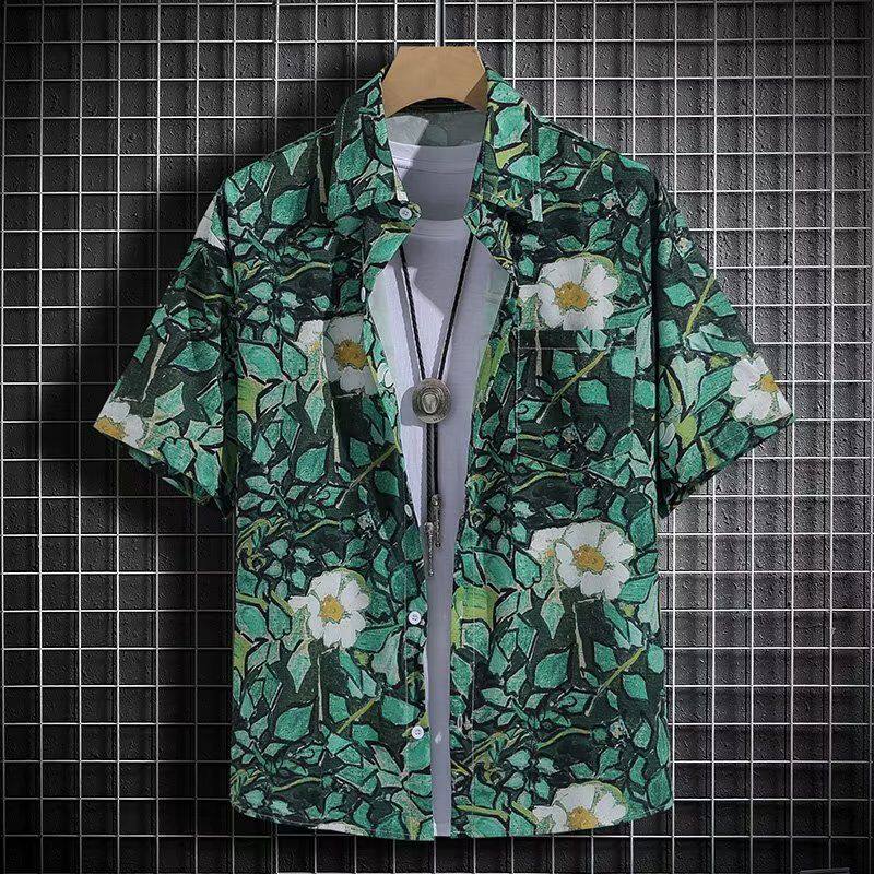 Silk summer thin quick dry beach trend shirt