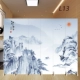 Màn hình mới Trung Quốc vách ngăn phòng khách Zen đơn giản gấp di động văn phòng gỗ hai mặt vải hiện đại
