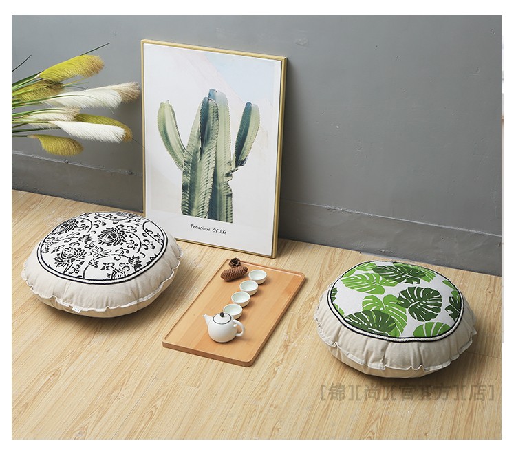 Futon bông pad lớn cửa sổ tròn và thảm sàn tatami mat rửa tròn ghế đệm - Ghế đệm / đệm Sofa các mẫu đệm ghế gỗ